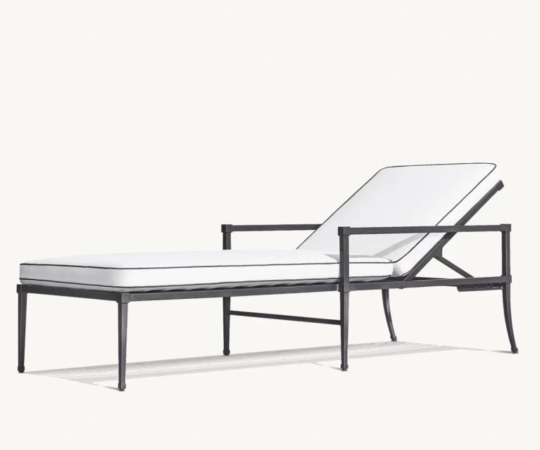  white outdoor chaise