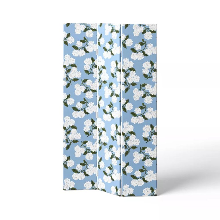  hydrangea upholstered room divider