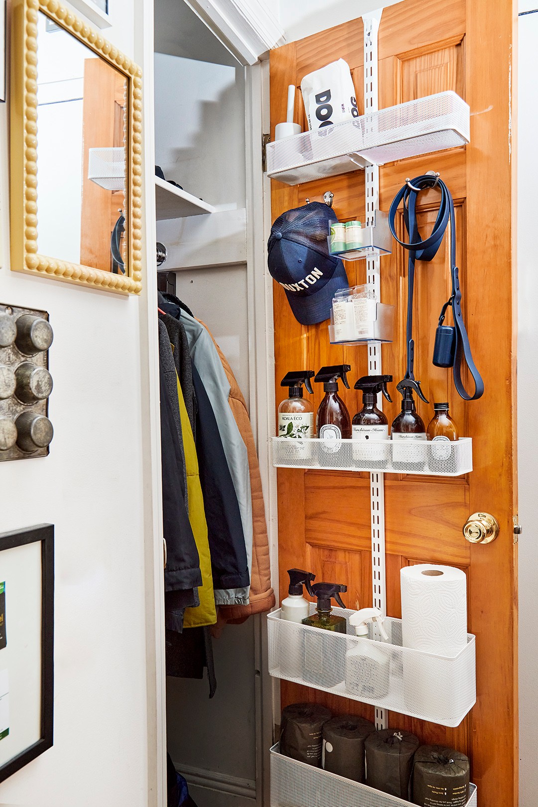 I Use This Craft Organizer To Store Yoga Mats and Water Bottles