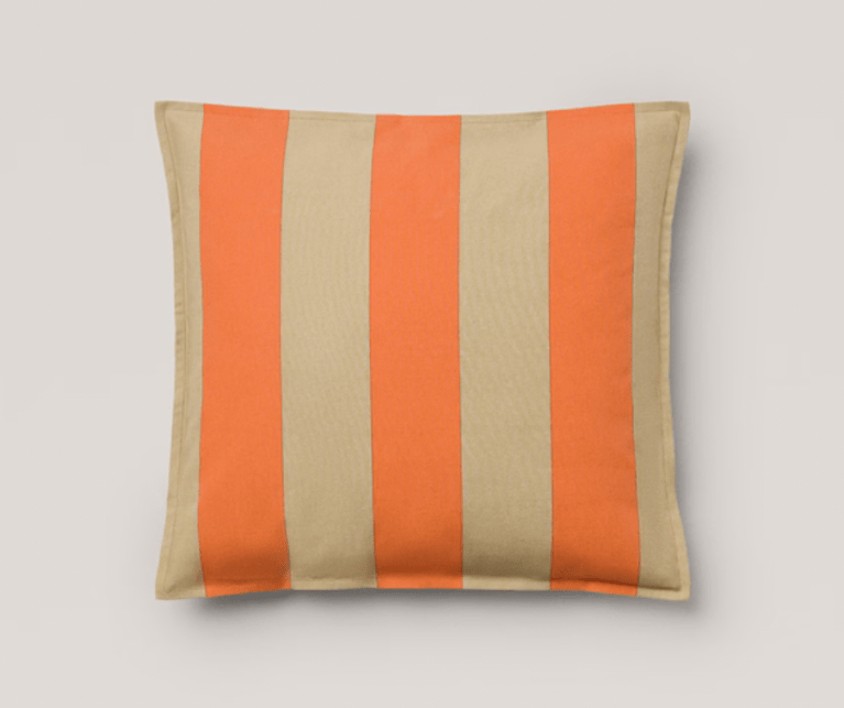  orange striped pillow