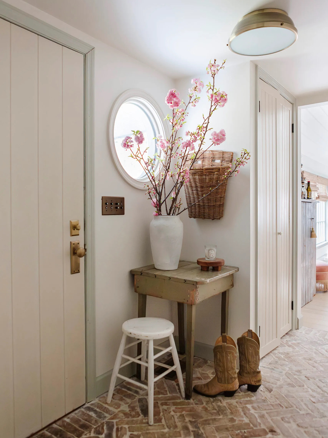 small rustic entryway table