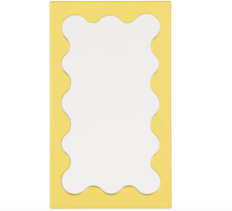  yellow wavy mirror