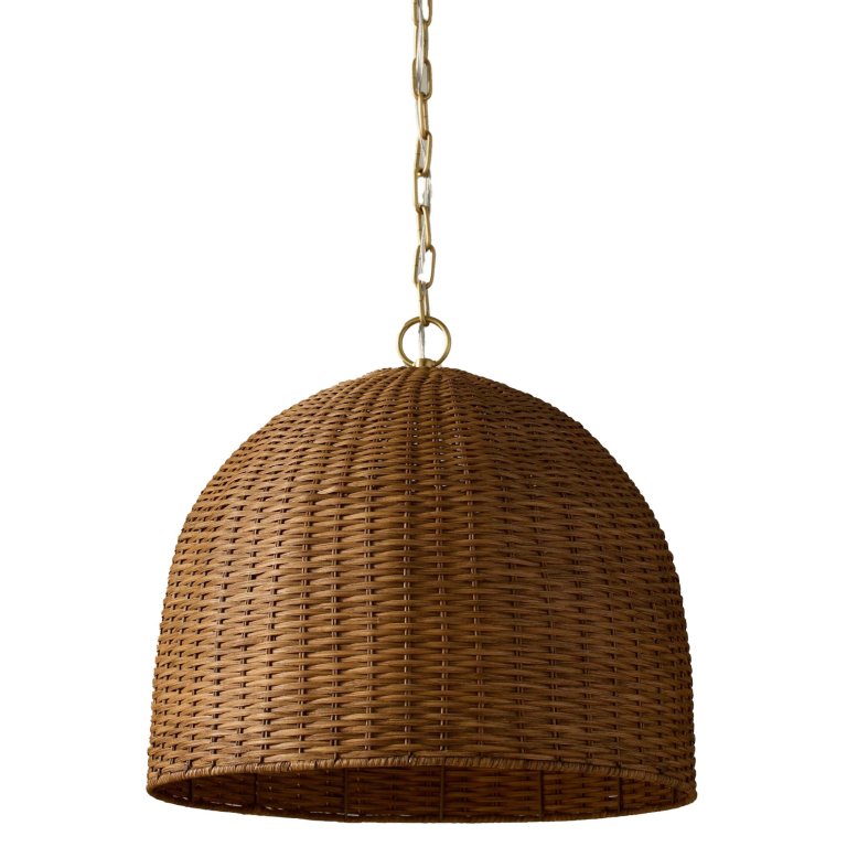  Rattan dome pendant light