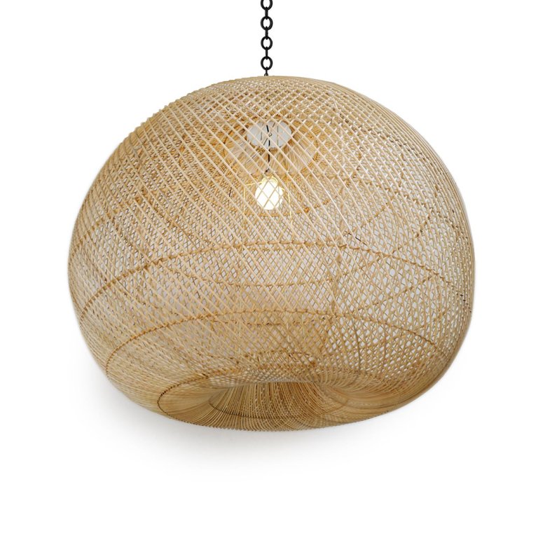  rattan donut pendant