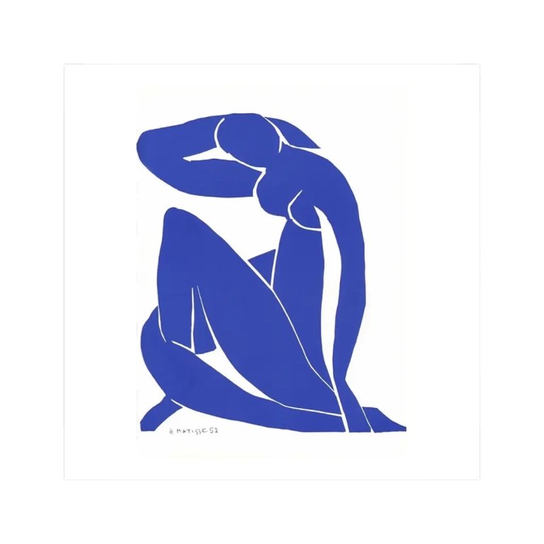  blue abstract woman figure