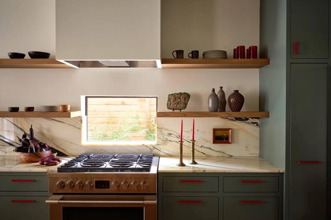 These $7 Amazon Handles Set a Green Kitchen Apart