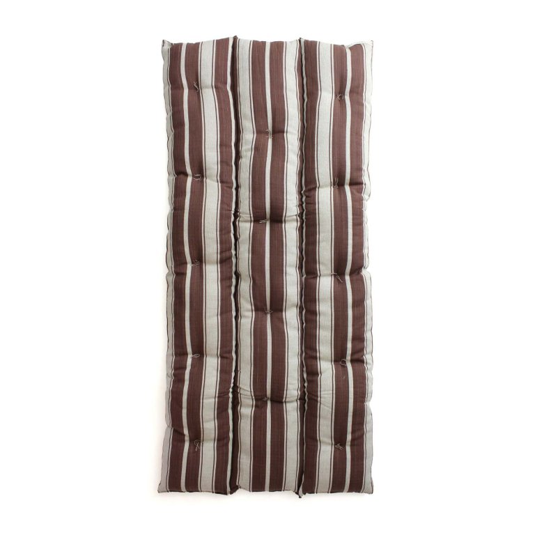 Brown stripe mattress roll