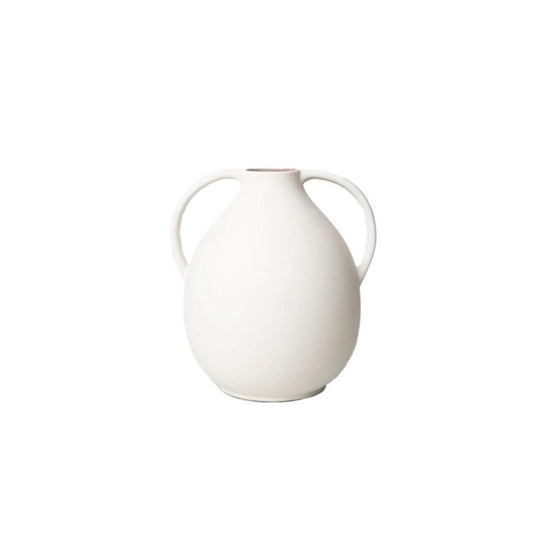  Large white clay vase