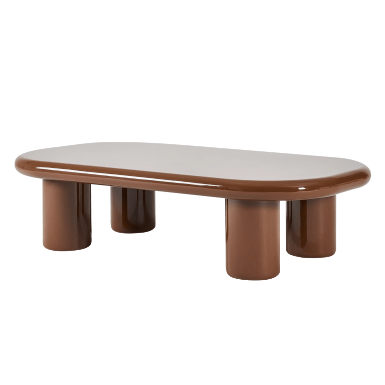  glossy brown coffee table