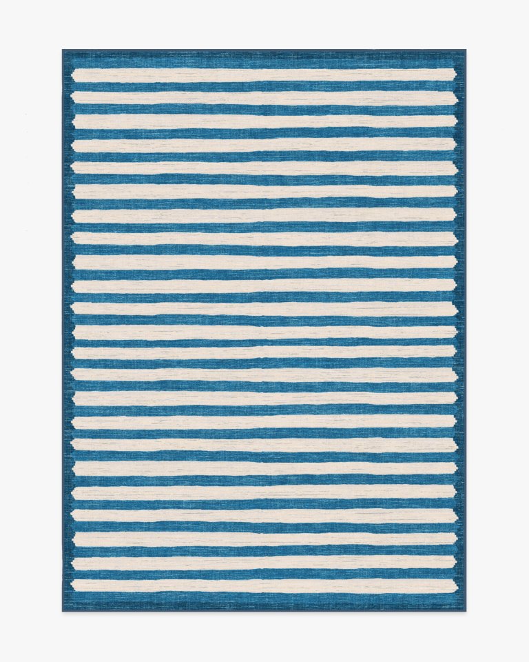  blue and white stripe rug