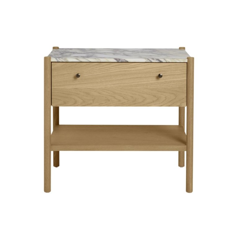  Marble topped nightstand
