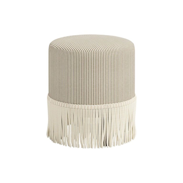  Fringed ottoman