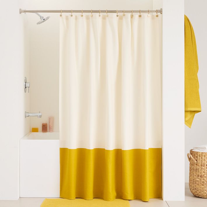  yellow shower curtain