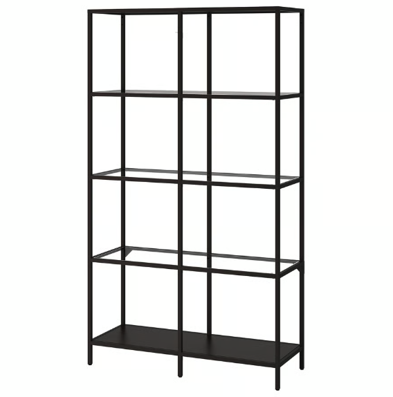  black shelves