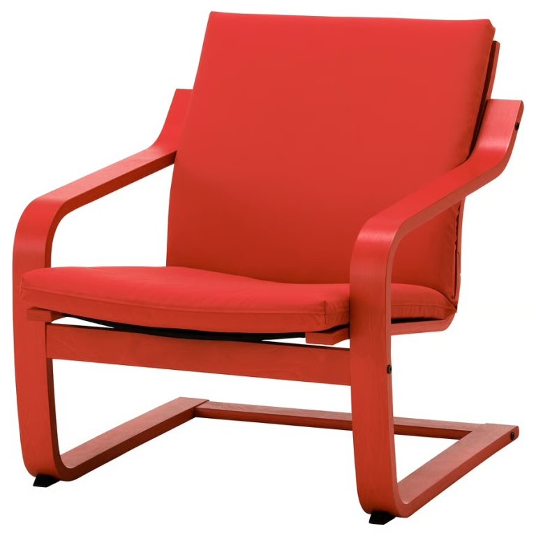  red on red IKEA poang armchair