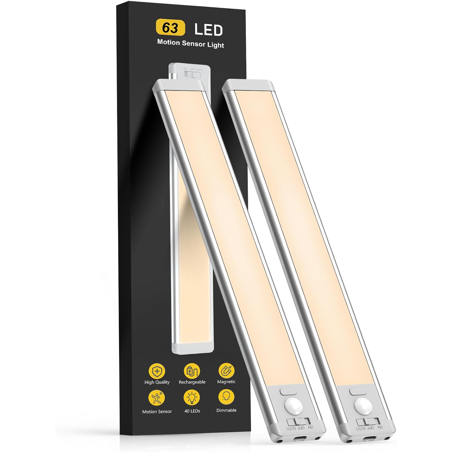 UK-TECH Led Kitchen Lights For Under Units Cupboard Triangle Light Kit Surface Mounted Light Fittings (Warm White