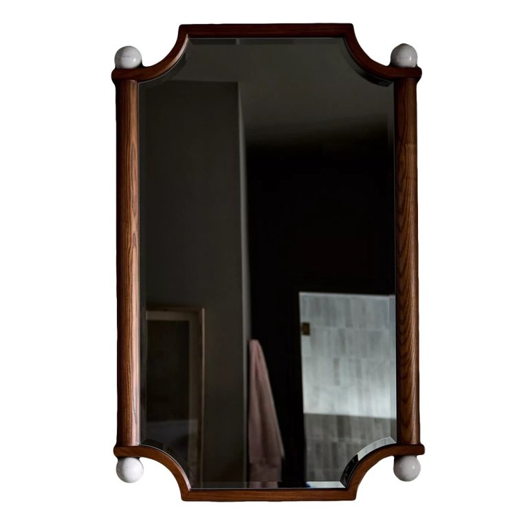  Wood and stone mirror