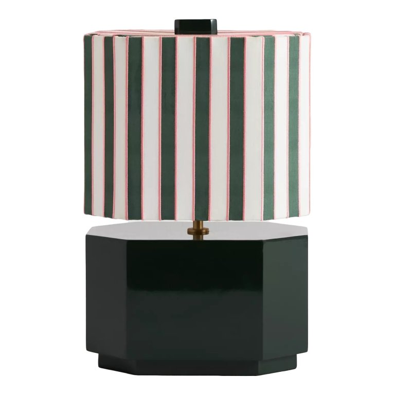  Table lamp with striped shade