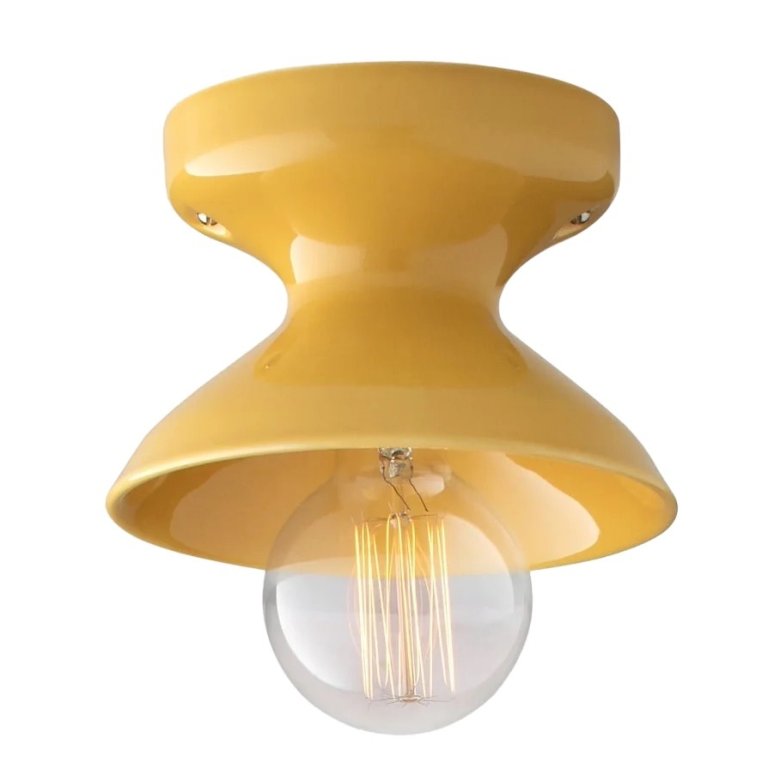  Yellow flushmount light