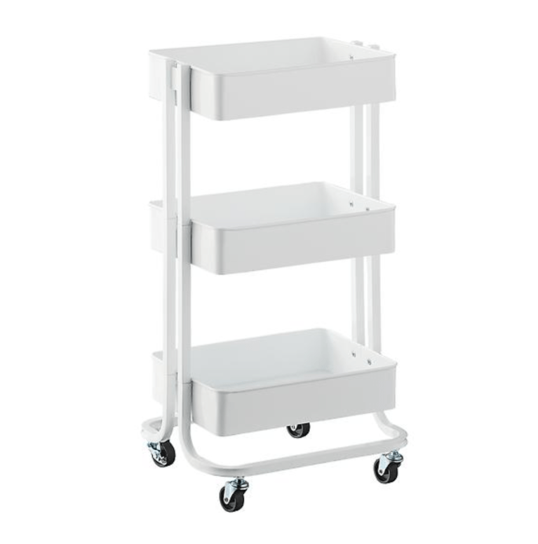  white rolling cart