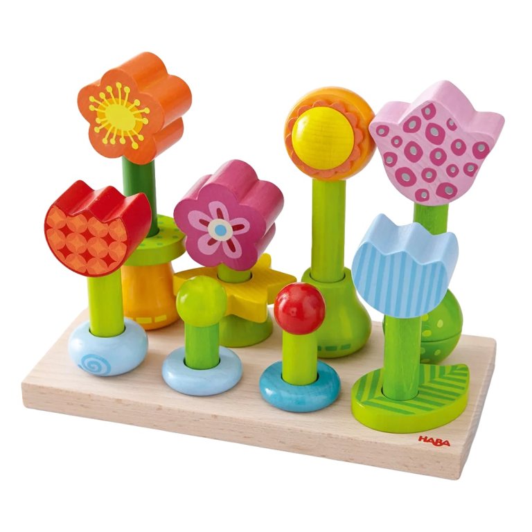  wood flowers stacking toy