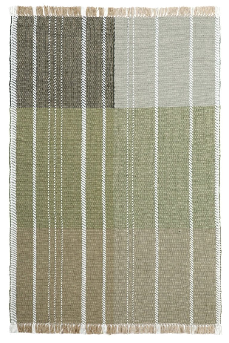  green flatweave rug