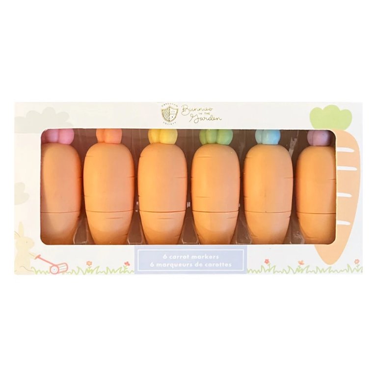  carrot-shaped kids' markers