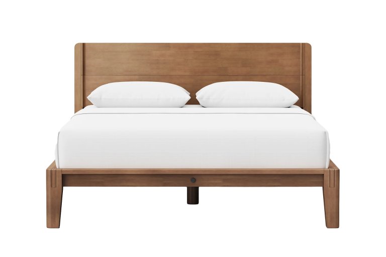  Dark wood bed frame by Thuma.