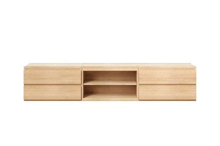  Blonde wood credenza by Thuma.