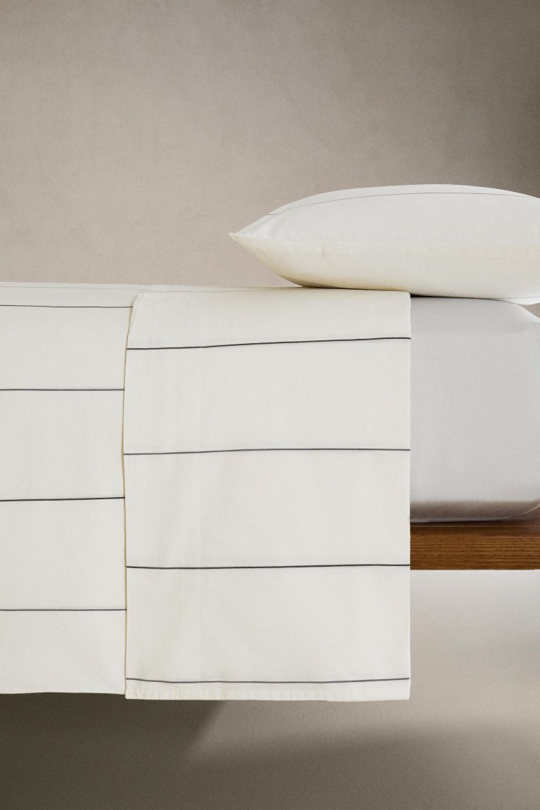  black and white striped bed