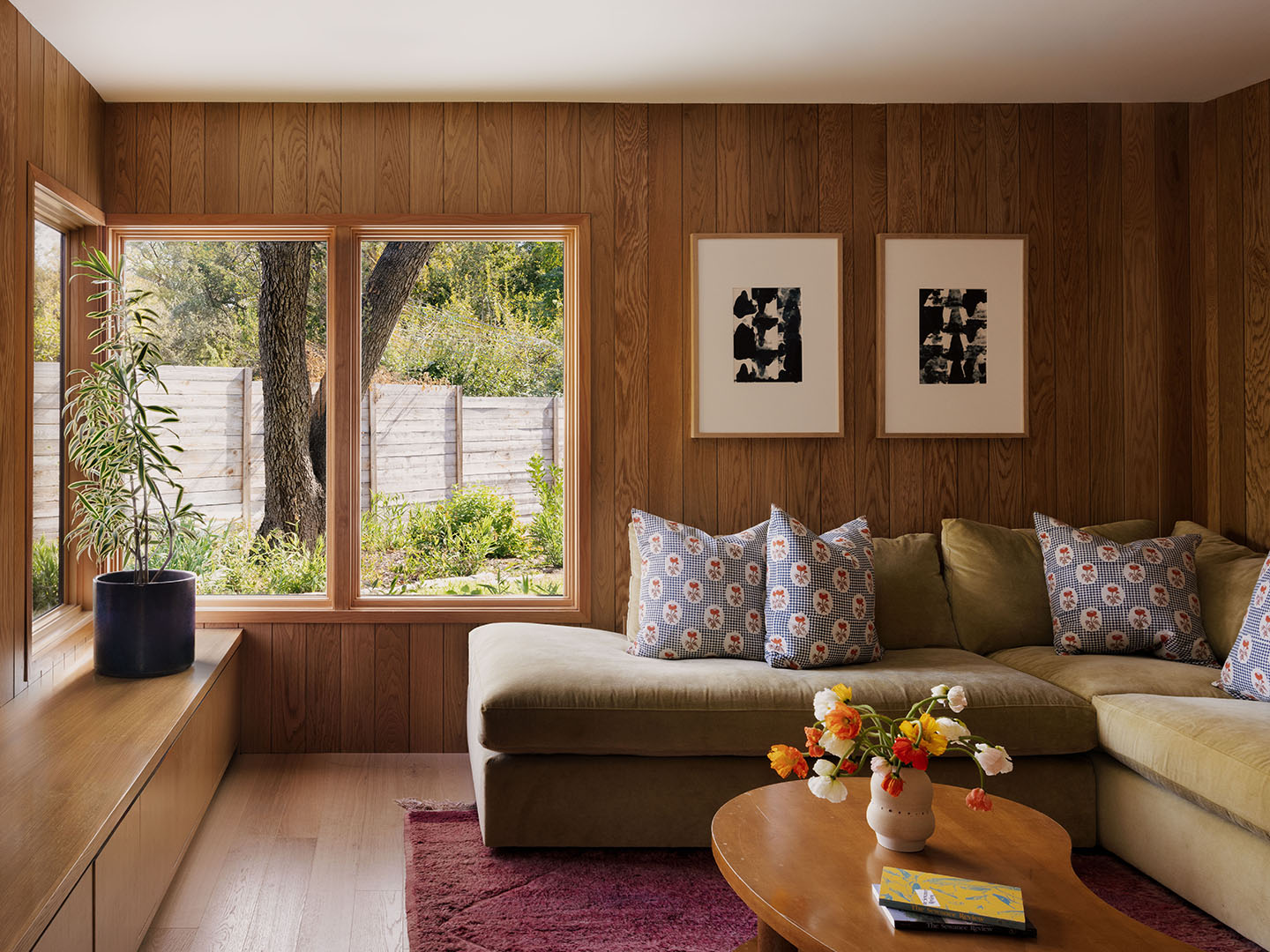 Tour a Mid-Century Austin Home with a Groovy Yellow Mudroom
