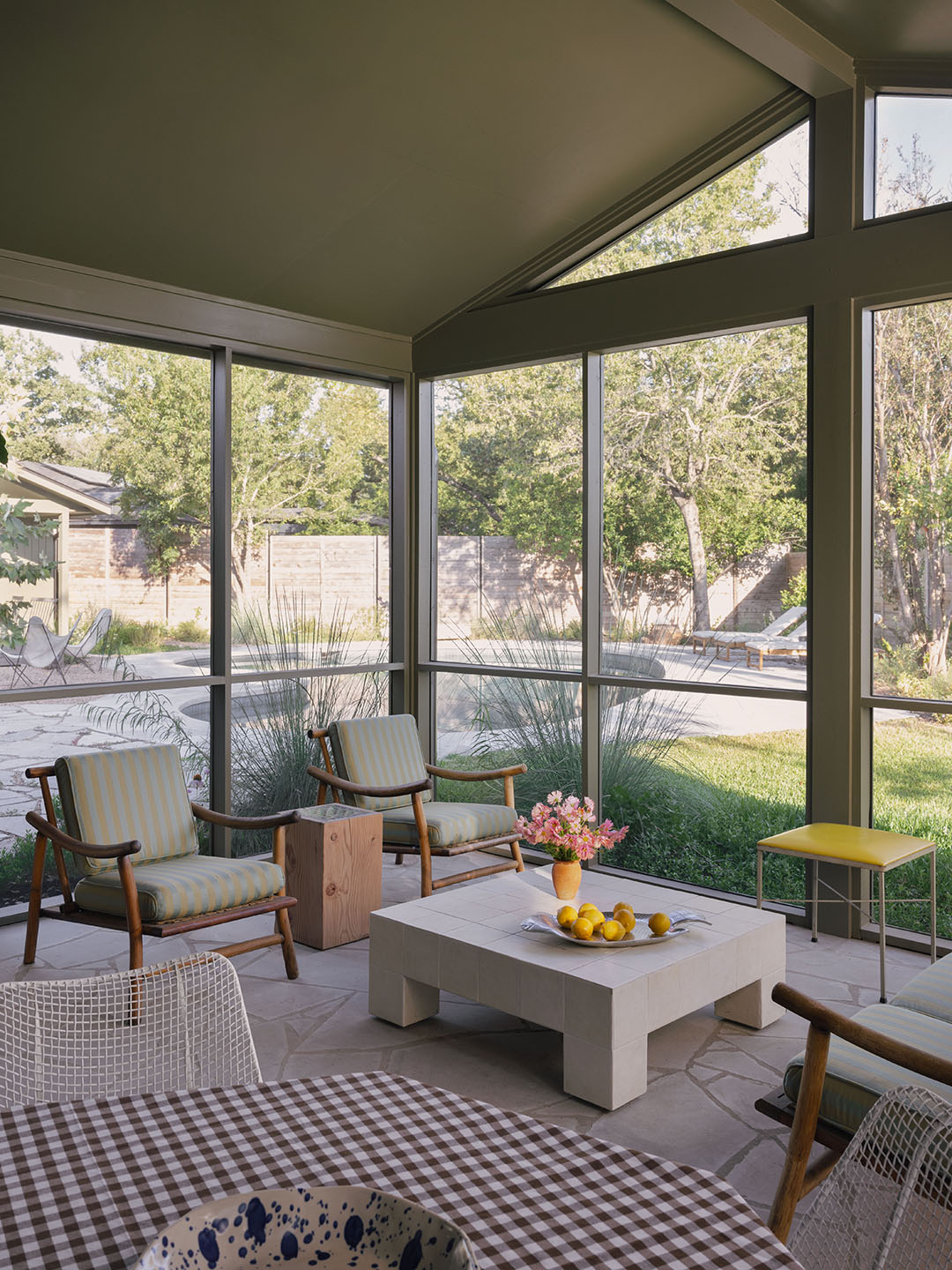 Tour a Mid-Century Austin Home with a Groovy Yellow Mudroom