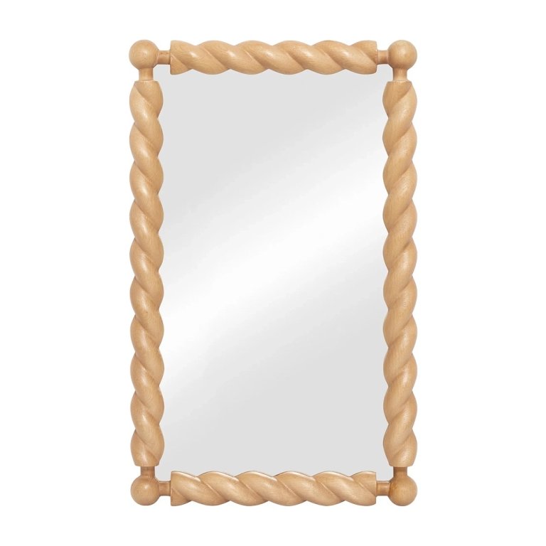  Braided wood frame mirror