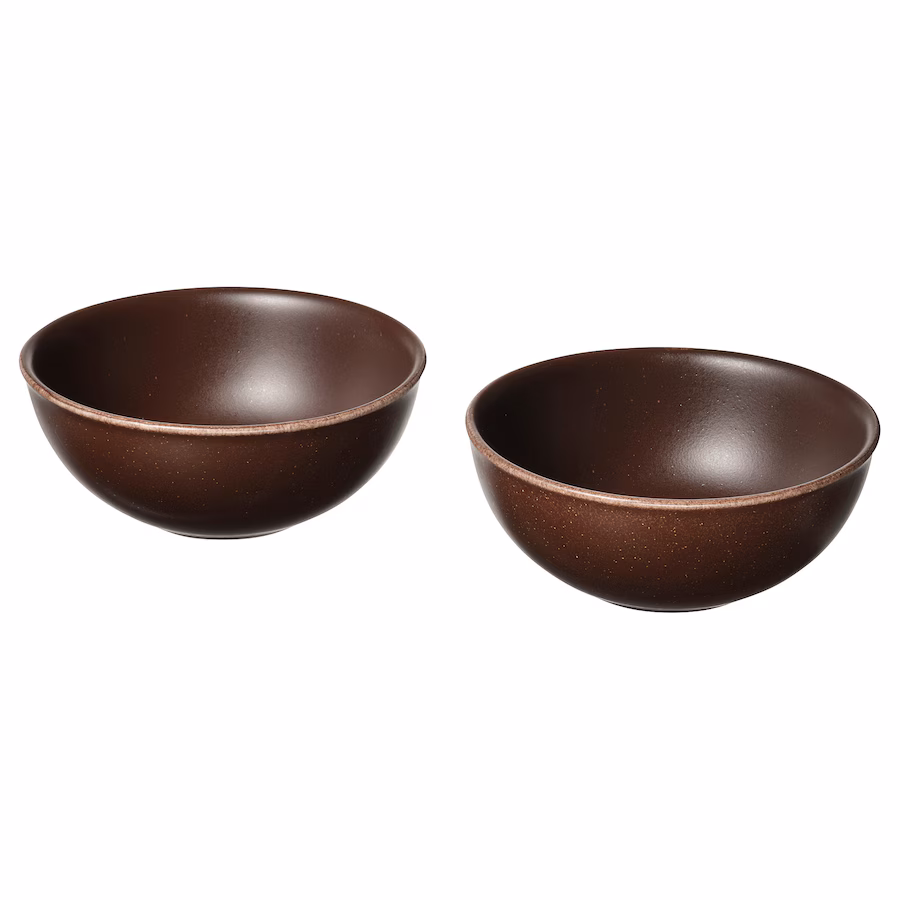  brown bowls