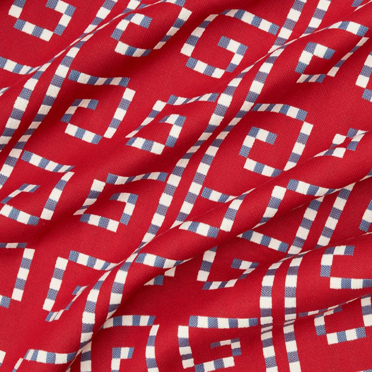  red graphic fabric
