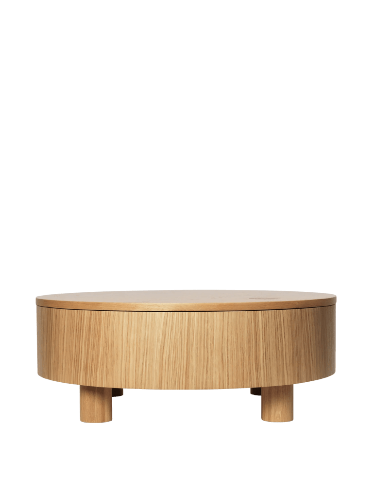  round wood coffee table