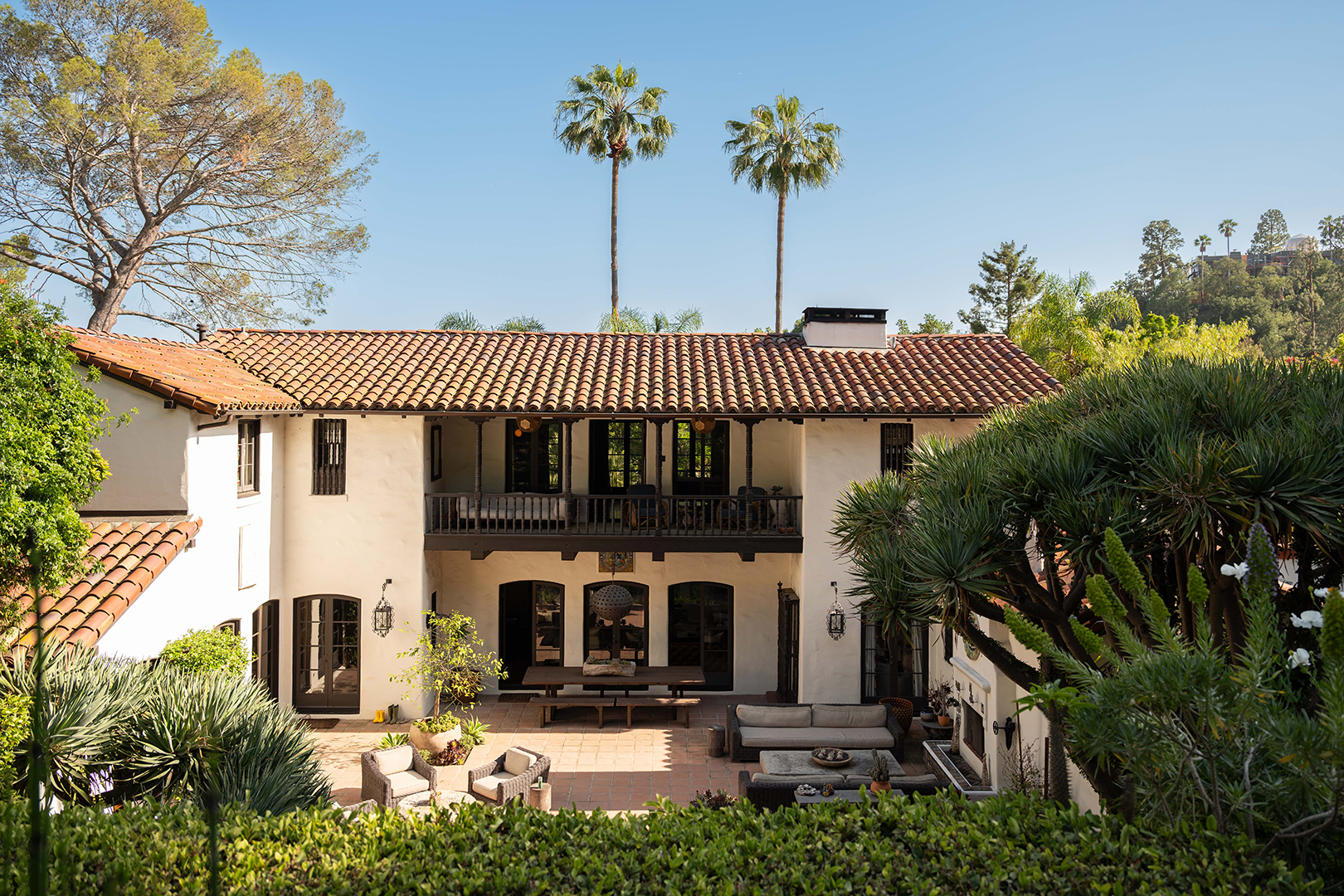 Exterior of Spanish Revival estate