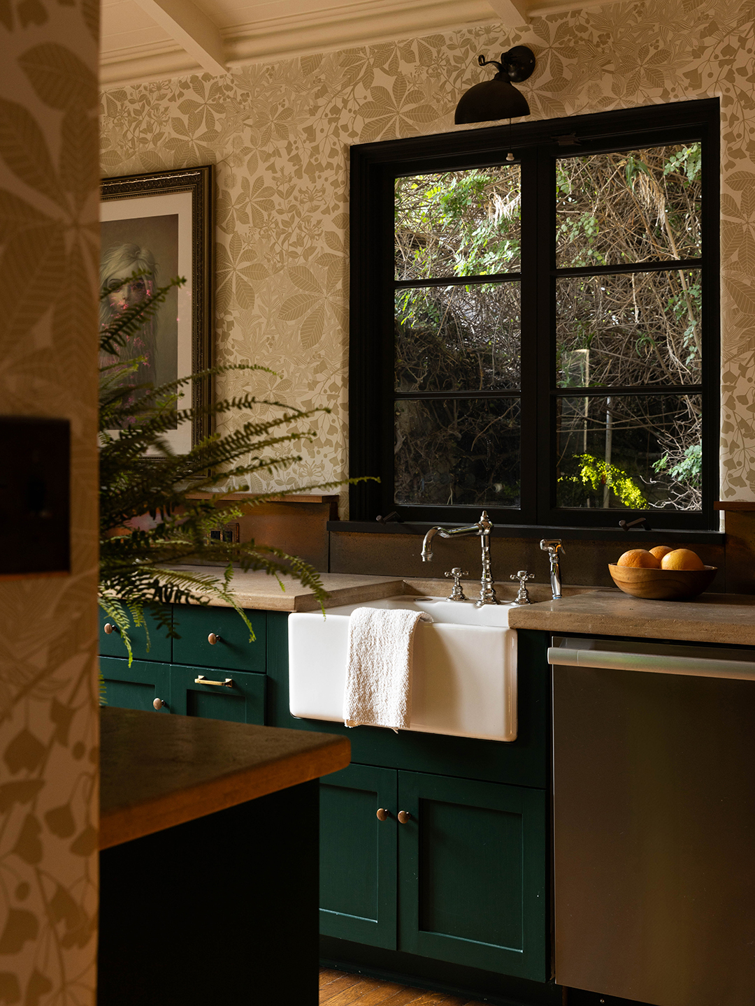 Kitchen with farmhouse sink