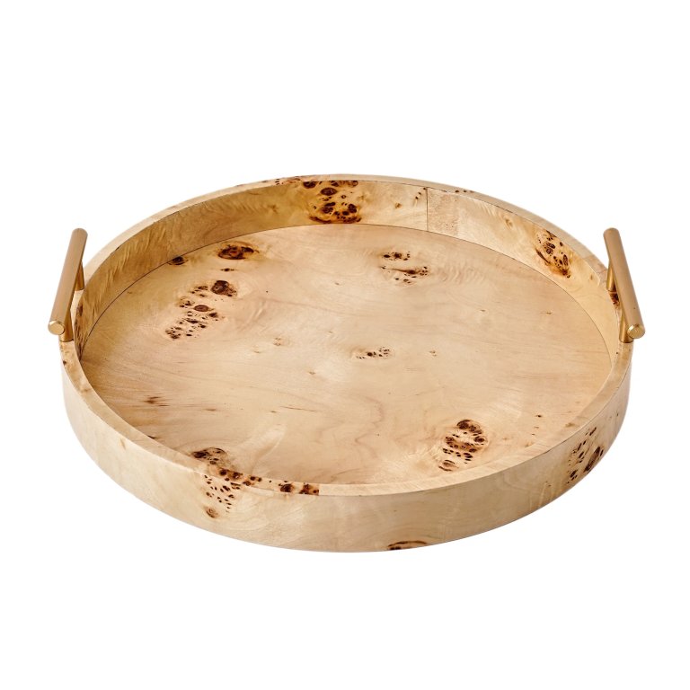 round wood tray