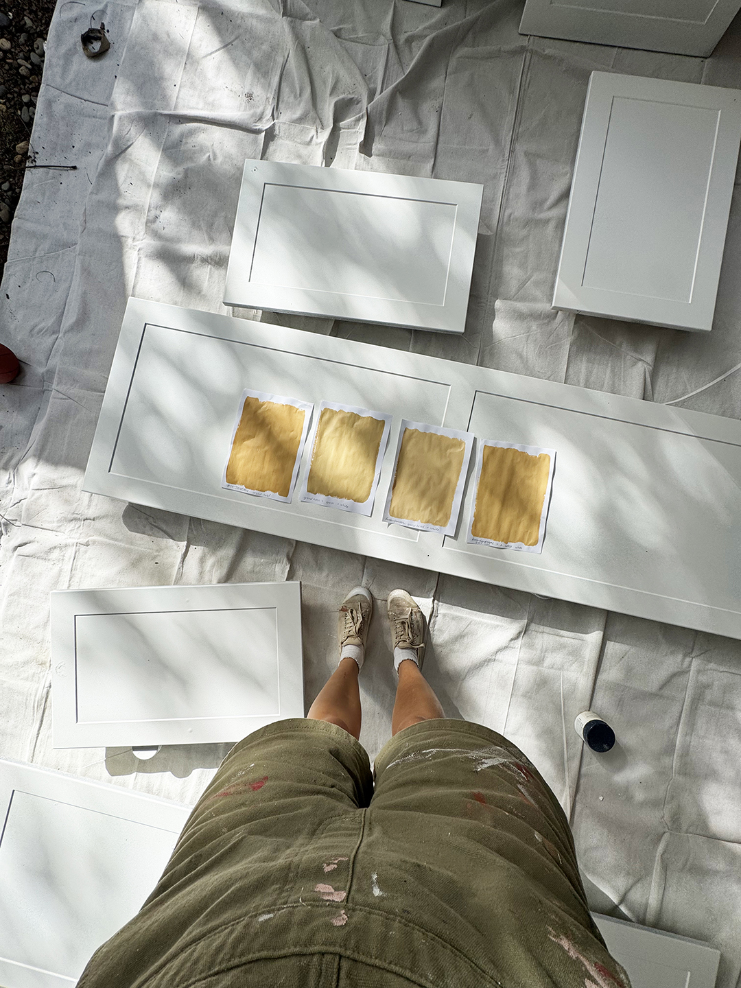 Yellow paint swatches