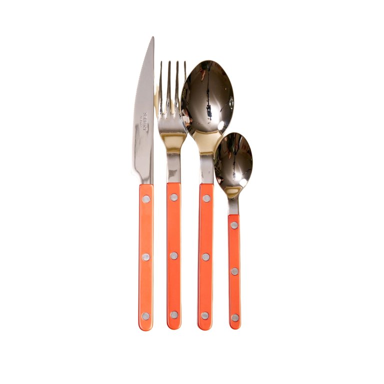  Flatware with red resin handles