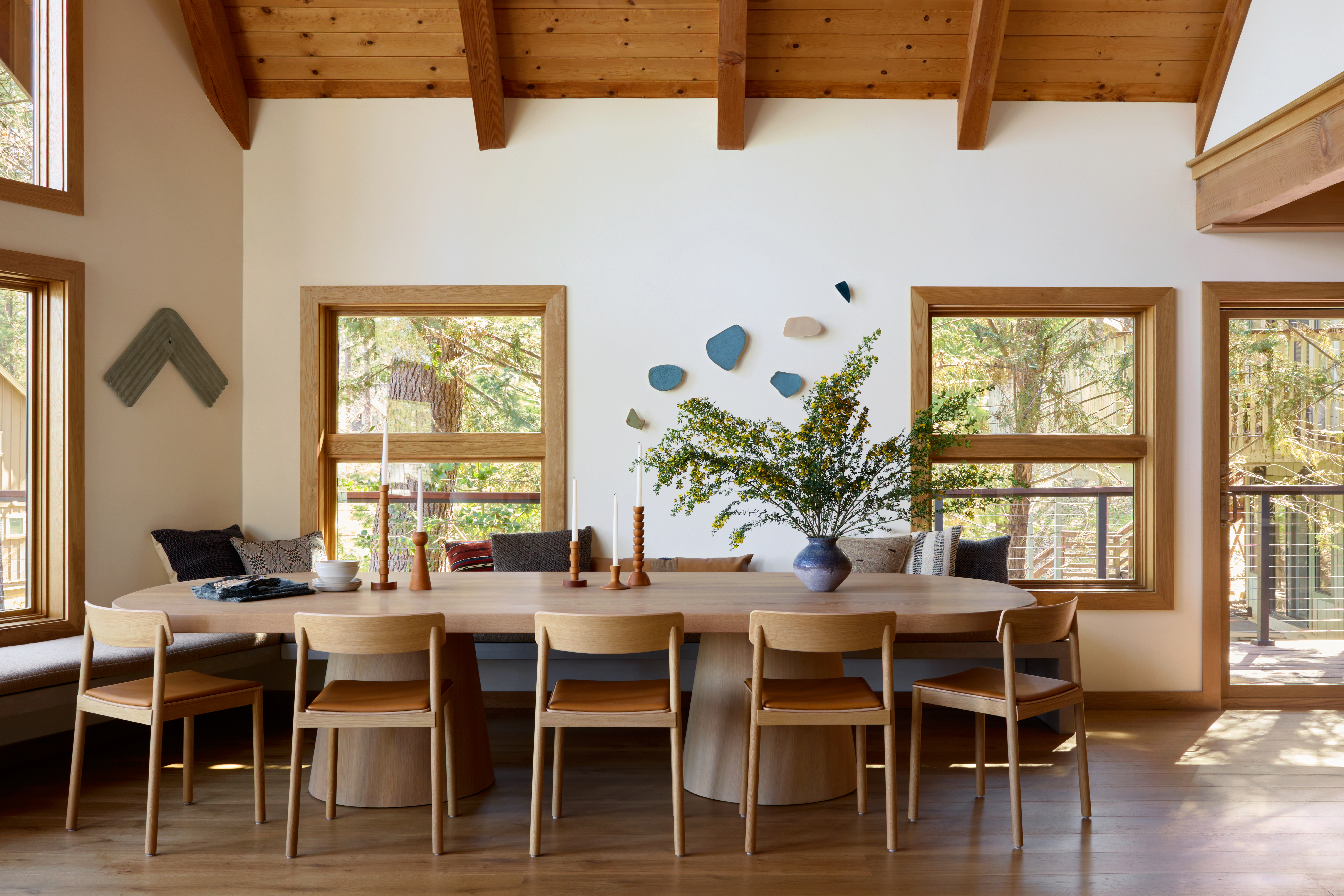 long wood dining table