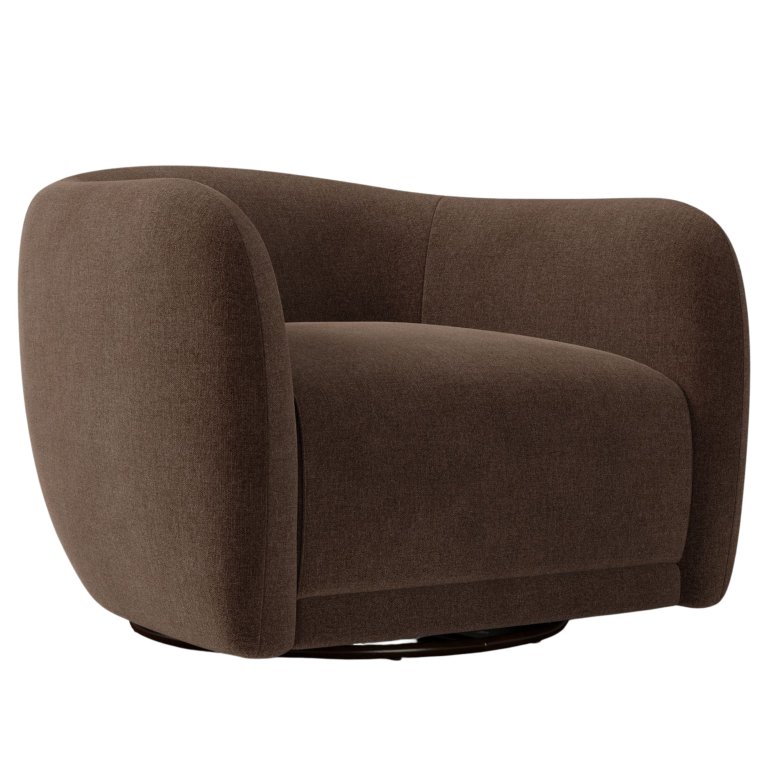  Dark brown swivel chair