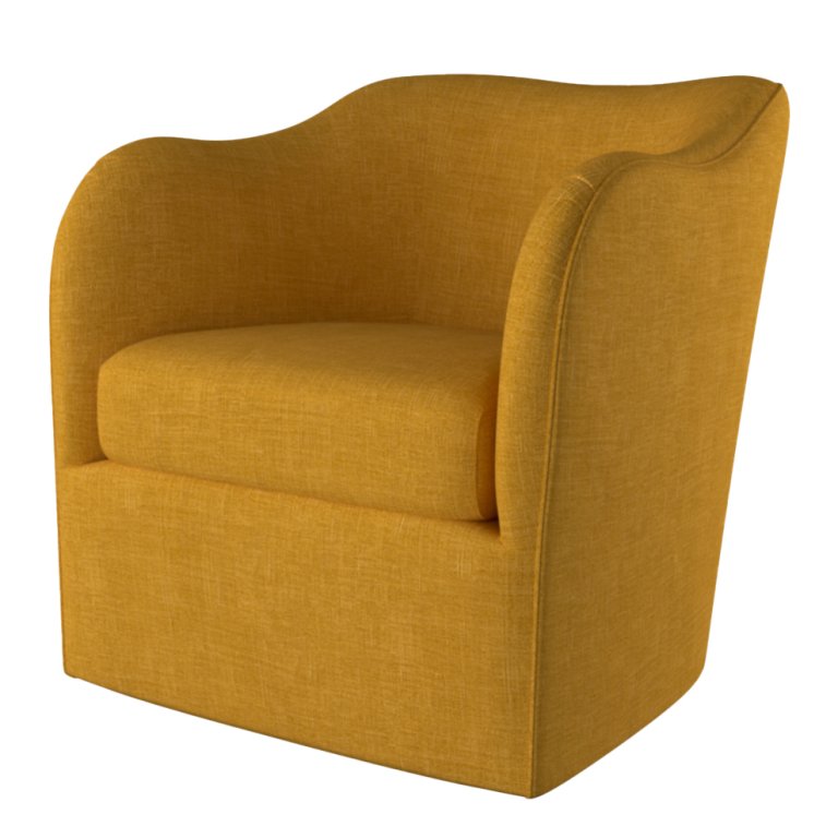  Mustard swivel chair