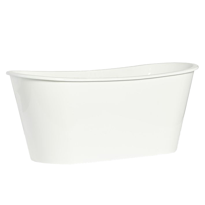  white cast-iron tub