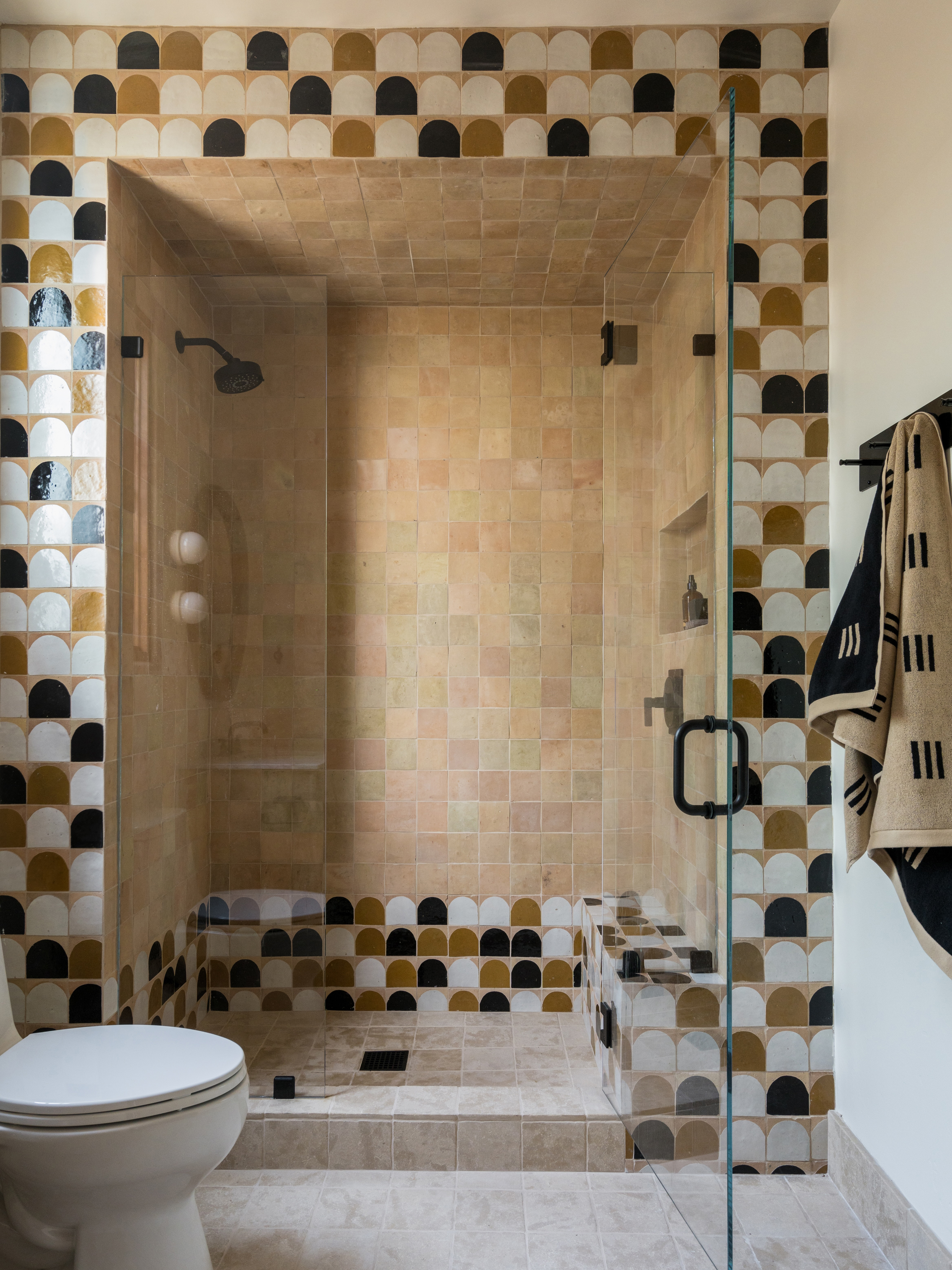 tiled shower surround