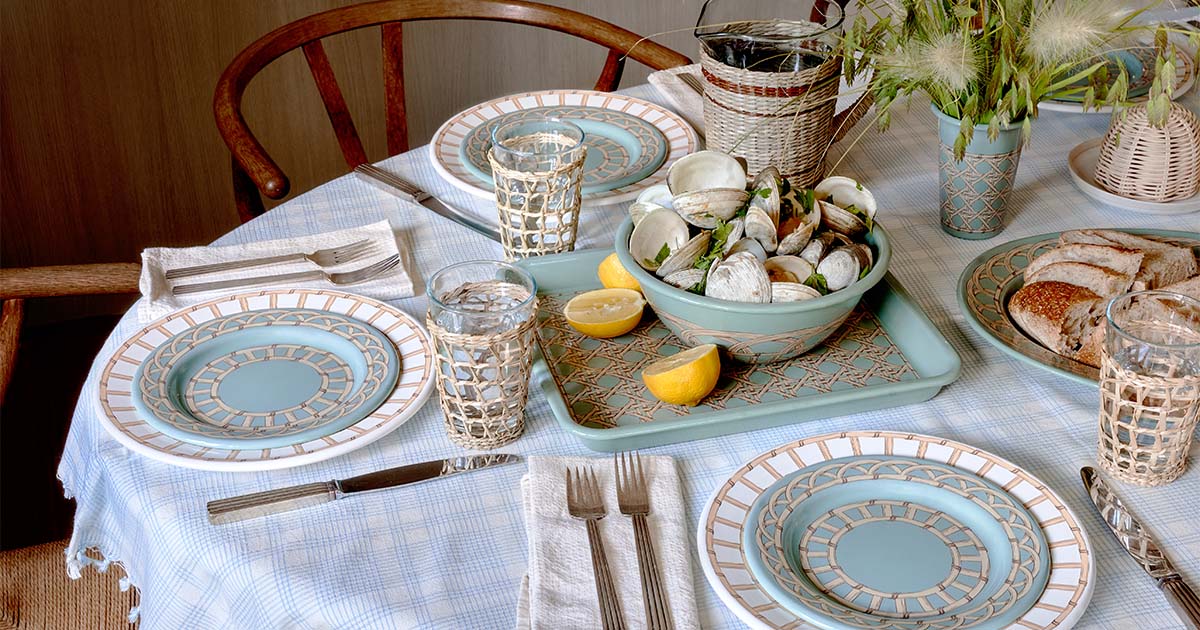 Our New Collab Elevates Durable Enamelware Into Stylish Dinnerware