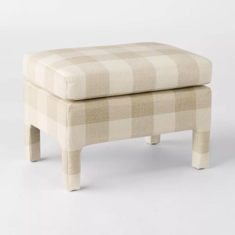  plaid ottoman