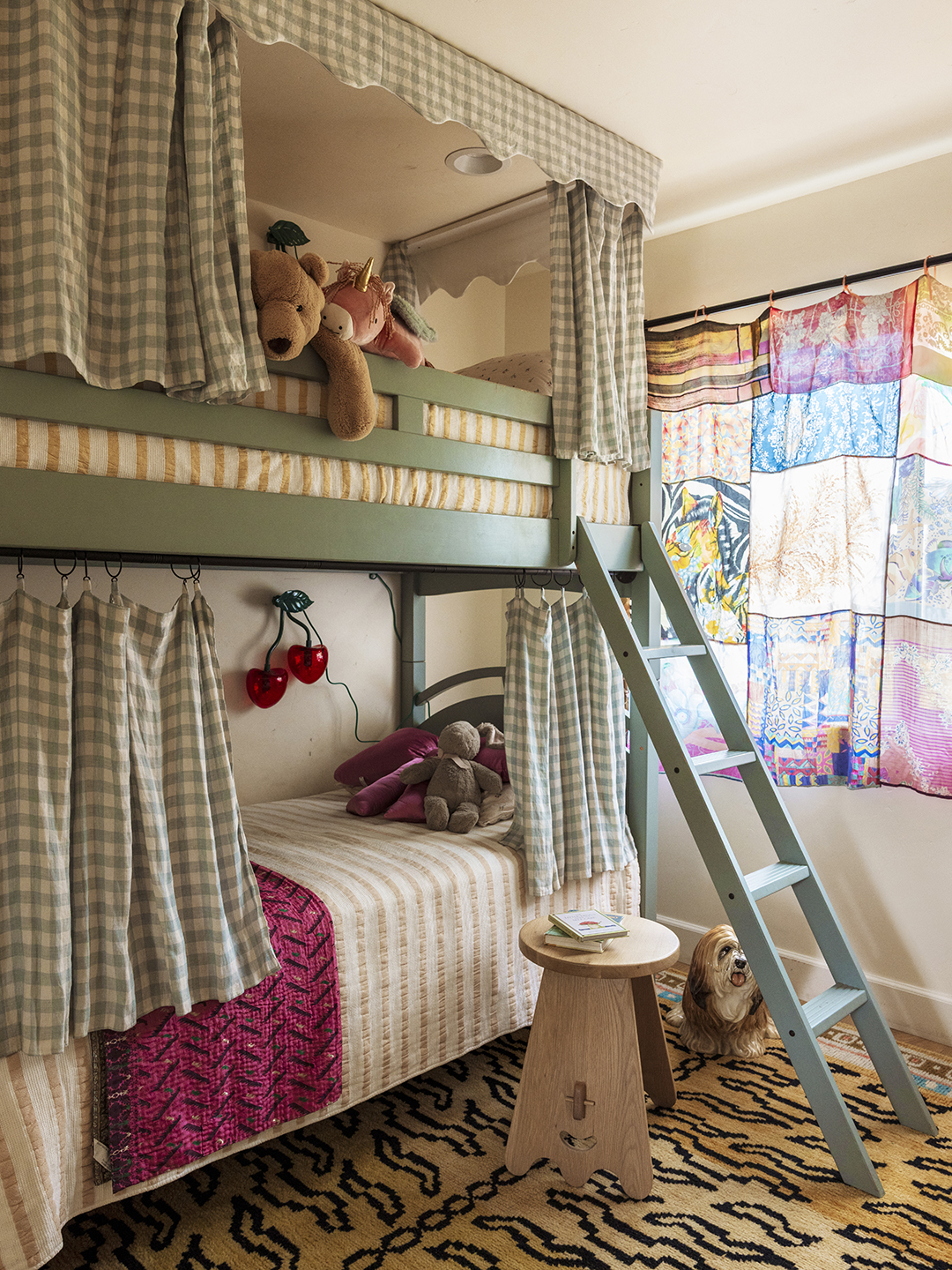 green kids bunk bed