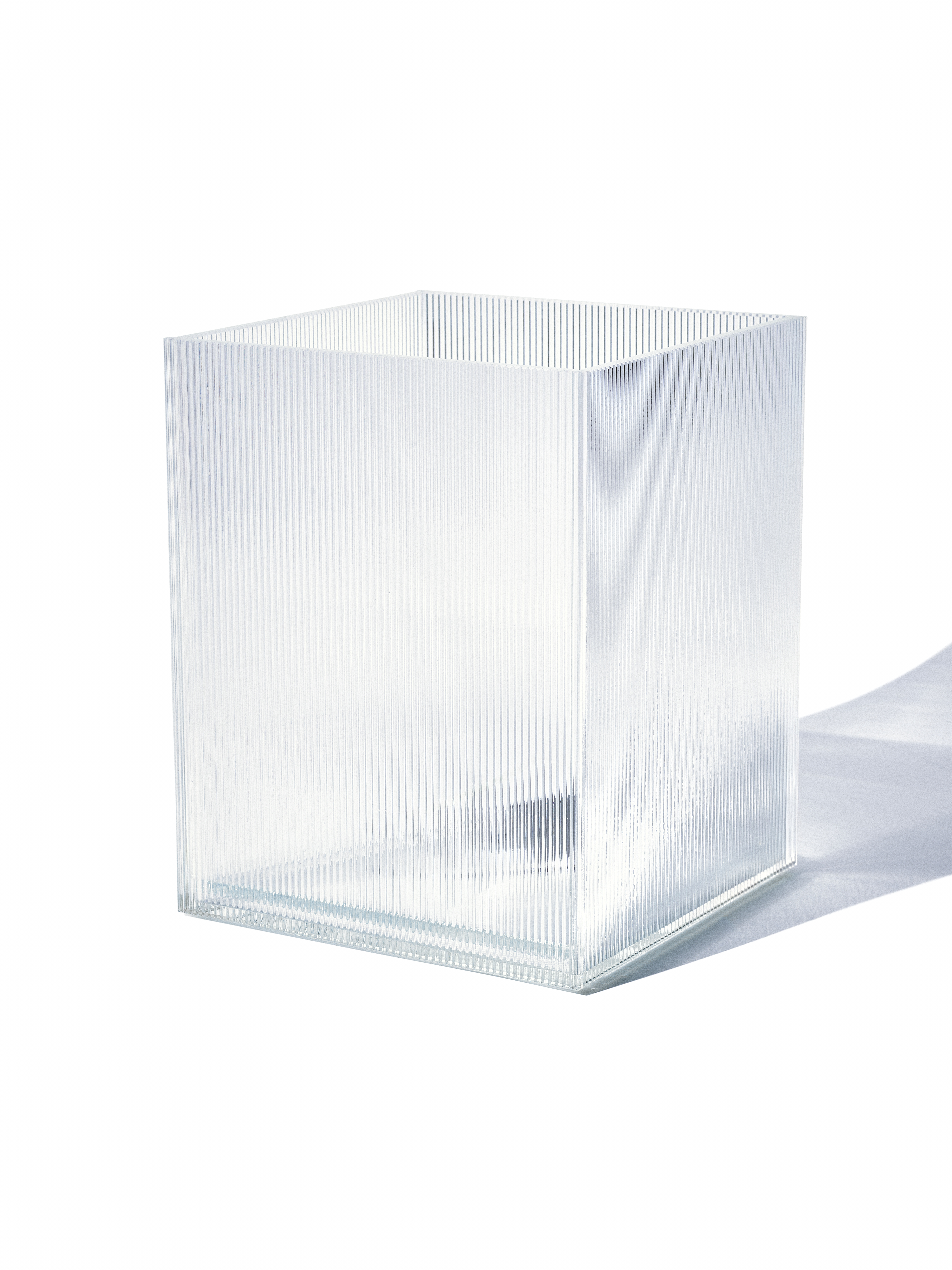 fluted glass box